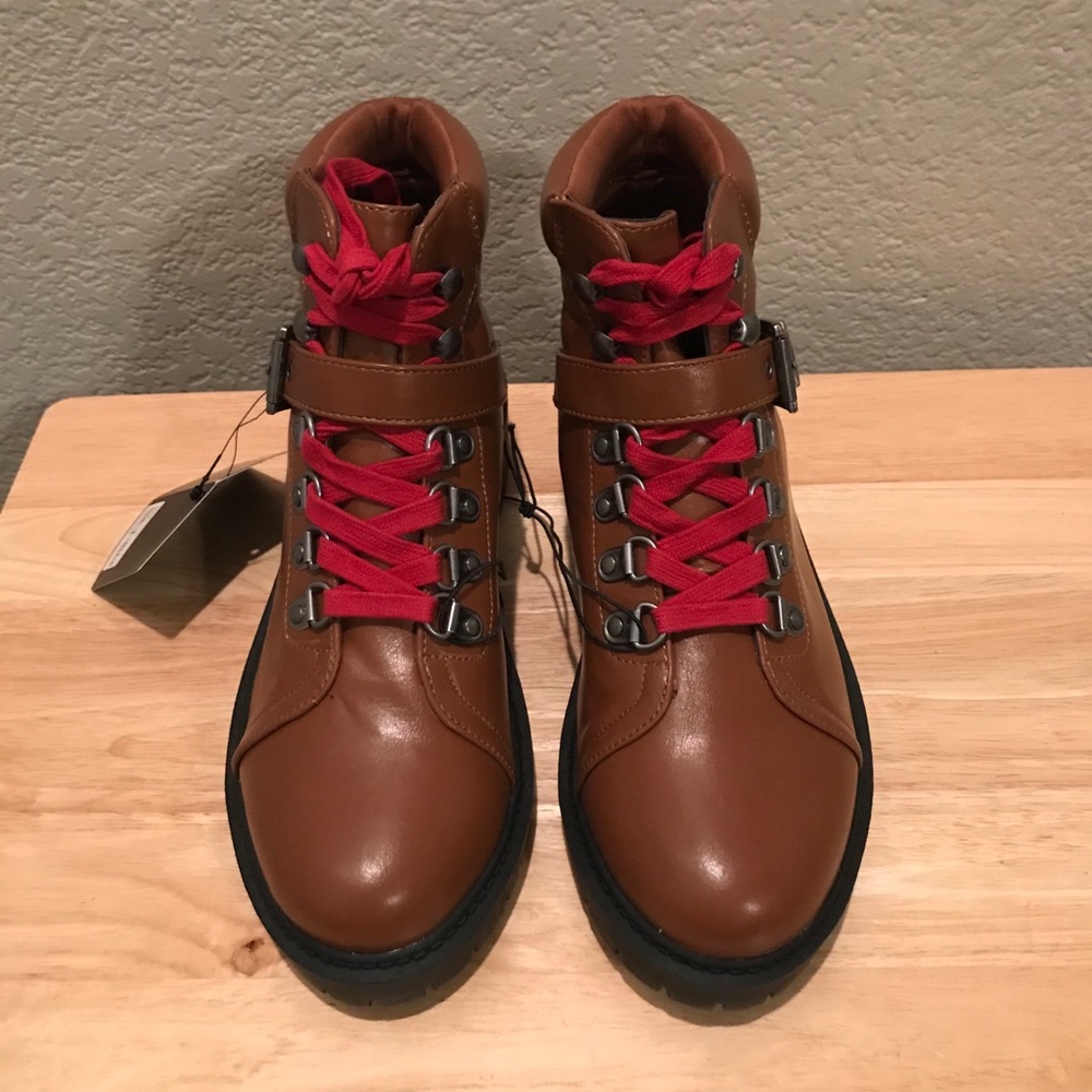 Women’s faux leather combat boots